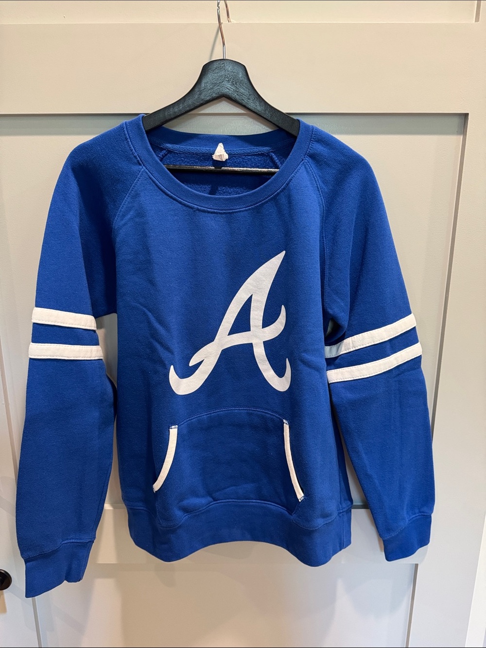 Enza Sweatshirt with White Stripe Detail Atlanta Braves
